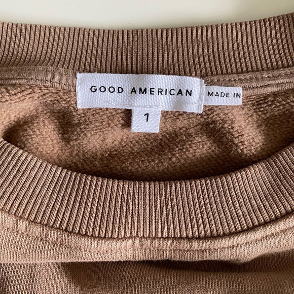 Good American Cropped Brown Sweater - Picture 3 of 5